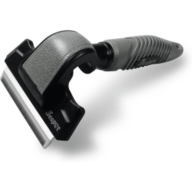 Jespet Deshedding Dog Brush (Color: grey, Option: Plastic, size: large)