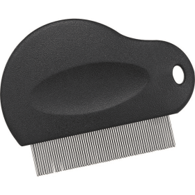 MG Contoured Grip Flea Comb (Color: Black, size: )
