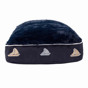 Halo Sailboat Rectangular Dog Bed (Color: EC Navy, size: S)