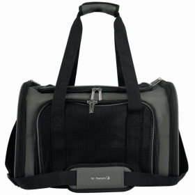 Mr. Peanut's Silver Series Airline Capable Soft Sided Pet Carrier (Color: Charcoal Ash, size: 17.5 in L x 11 in W x 11 in H)