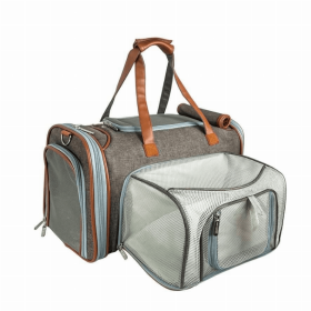 Mr. Peanut's Gold Series Big Apple Size Expandable Pet Carrier (Color: Charcoal Ash, size: )