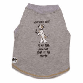 Let Me Sing the Song of My People Tee (Color: grey, size: small)