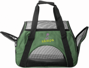 Zampa Airline Approved Soft Sided Pet Carrier (Color: Olive Green, size: 19" x 13" x 10")