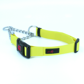 Play Martingale Collar (Color: Yellow, Option: PVC - Nylon Core - Plastic Buckle, size: 16"-22" x 1")