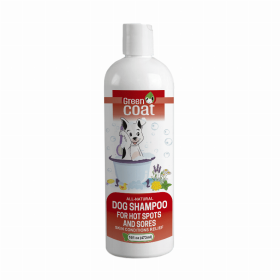 All-Natural Dog Shampoo (5 Treatment Options Available) (Color: Red, Option: Purified water, coconut-based cleanser, organic chamomile extract, organic helichrysum extract, organic marjoram extract, organic lavender extract, rosemary essential oil, mineral salt., size: 16 oz)