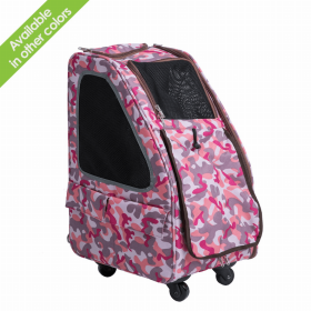 5-in-1 Pet Carrier (Color: Pink Camo, size: )