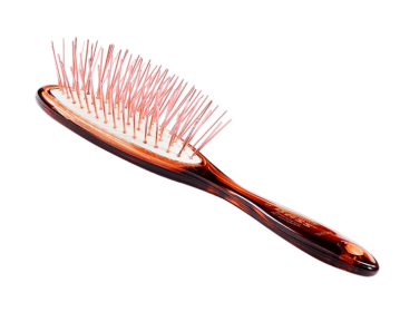 Bass Brushes- Style & Detangle Pet Brush (Color: Tortoise, Option: Stainless Steel, Acrylic, size: small)