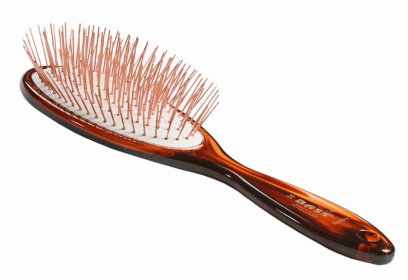 Bass Brushes- Style & Detangle Pet Brush (Color: Tortoise, Option: Stainless Steel, Acrylic, size: large)
