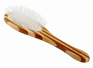 Bass Brushes- Ultra-Flex Oval (Color: Striped Bamboo, Option: Nylon, Bamboo, size: Full)