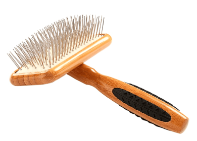 Bass Brushes- Shine & Condition Pet Brush (Color: Dark Bamboo, Option: Wild Boar Bristle, Bamboo, size: medium)