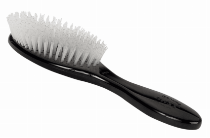 Bass Brushes- The Mane & Tail Oval Shape (Color: Jet Black, Option: Nylon, Acrylic, size: Full)
