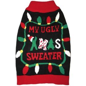 Fashion Pet Black Ugly XMAS Dog Sweater (size: Xlarge)