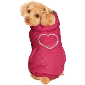 Fashion Pet Girly Puffer Dog Coat Pink - X-Small (size: Xsmall)
