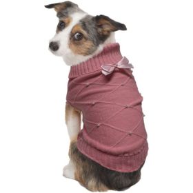 Fashion Pet Flirty Pearl Dog Sweater Pink (size: S)